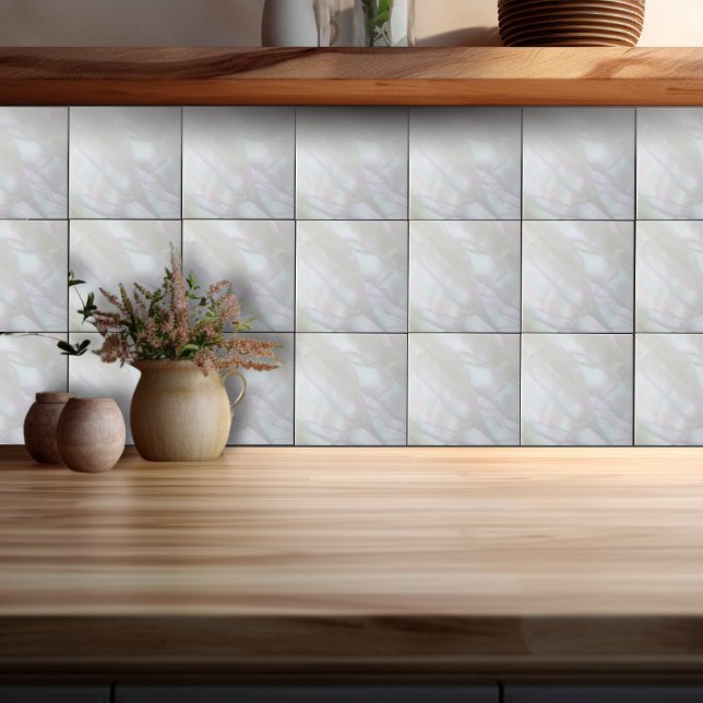 Modern Opalescent Pearl Ceramic Tile (Creator Uploaded)