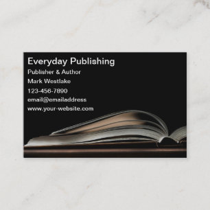 Modern Open Book Publishing & Author Business Card
