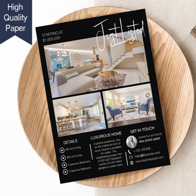 Modern Open House Just Listed Real Estate Flyer (Creator Uploaded)