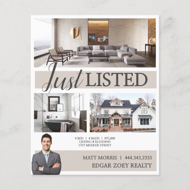 Modern Open House Real Estate Realtor Flyer (Front)