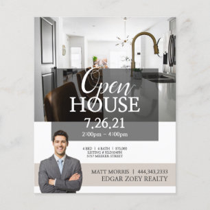 Modern Open House Real Estate Realtor Flyer