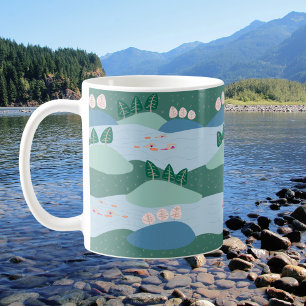 Modern Open Water Swimming in Rivers with Friends Coffee Mug