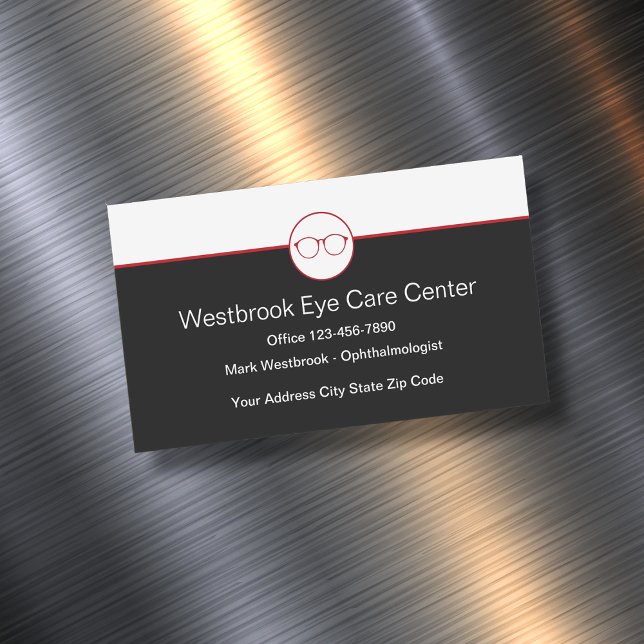 Modern Ophthalmologist Magnetic Business Cards (Creator Uploaded)