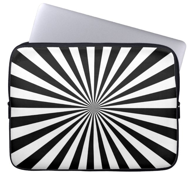 Modern Optical Burst Spinning Wheel Decor  Laptop Sleeve (Front)
