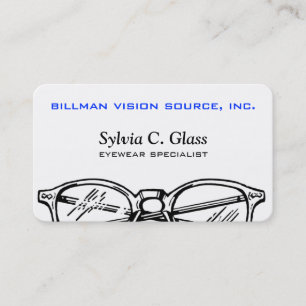 Modern Optical Vision Care Eyewear Professional Business Card