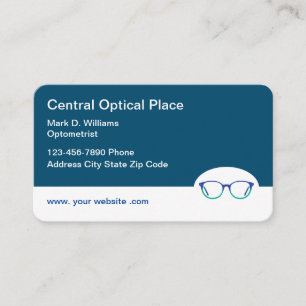 Modern Optometrist And Eyewear Theme Business Card