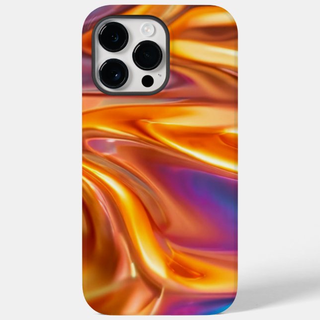 Modern Orange Abstract Art Aesthetic Case-Mate iPhone Case (Back)