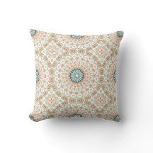 Modern Orange and Green Mandala Pattern