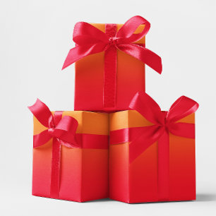Modern Orange and Red Ombre Wrapping Paper