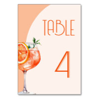 Modern Orange Aperol Spritz Bridal Shower