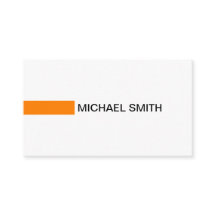 Modern Orange Elegant Professional Plain White