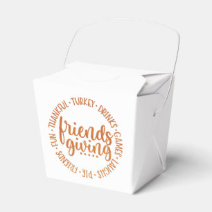Modern Orange Friendsgiving Take Out Boxes
