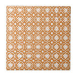 Modern orange geometric pattern tile<br><div class="desc">Modern orange geometric pattern ceramic tile</div>