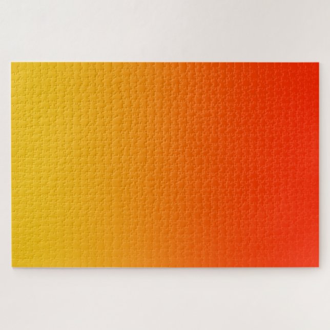Modern orange gradient Watercolor Rainbow Jigsaw Puzzle (Horizontal)