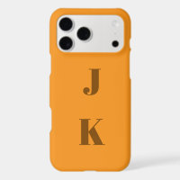 Modern orange initial minimal contemporary