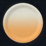 Modern Orange & Ivory Gradient Ombre     Paper Plate<br><div class="desc">Dreamy delicate gradient ombre design in pastel aesthetic light magical Sweet Orange & Ivory colours. Soft gradient colour transition. Sweet Orange & Ivory gradient home decor,  White Orange & Ivory gradient ombre home decor theme design.</div>