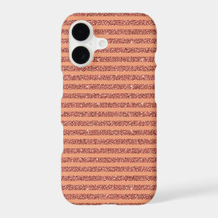 Modern Orange Mango Glitter Style Vertical Stripes