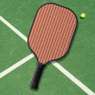 Modern Orange Mango Glitter Style Vertical Stripes Pickleball Paddle