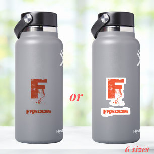 Modern Orange Name Business Water Bottle Tumbler