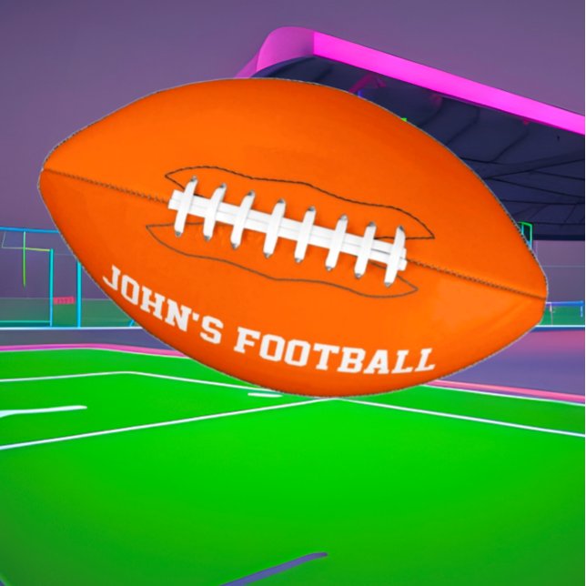 Modern Orange Personalised Kid's  American Football (Creator Uploaded)