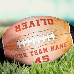 Modern Orange Player Name Number Team American Football