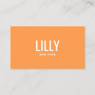 Modern Orange Professional Minimalist Business Card