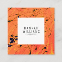 Modern Orange QR Code Terracotta Paint Pattern