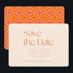 Modern Orange Retro Geometric Simple Wedding  Save The Date<br><div class="desc">Modern Orange Retro Geometric Simple Wedding Save the Date</div>