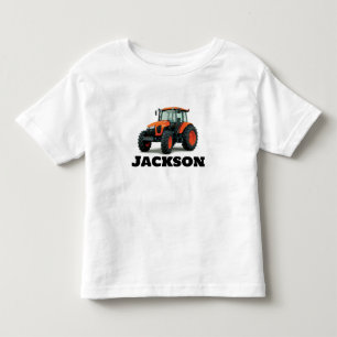 Modern Orange Tractor Toddler T-Shirt