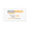 Modern Orange White Grey Business Card