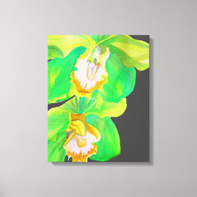 Modern Orchid modern flower art Canvas Print (Front)