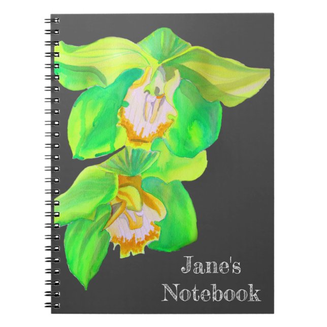 Modern Orchid modern flower art Notebook (Front)