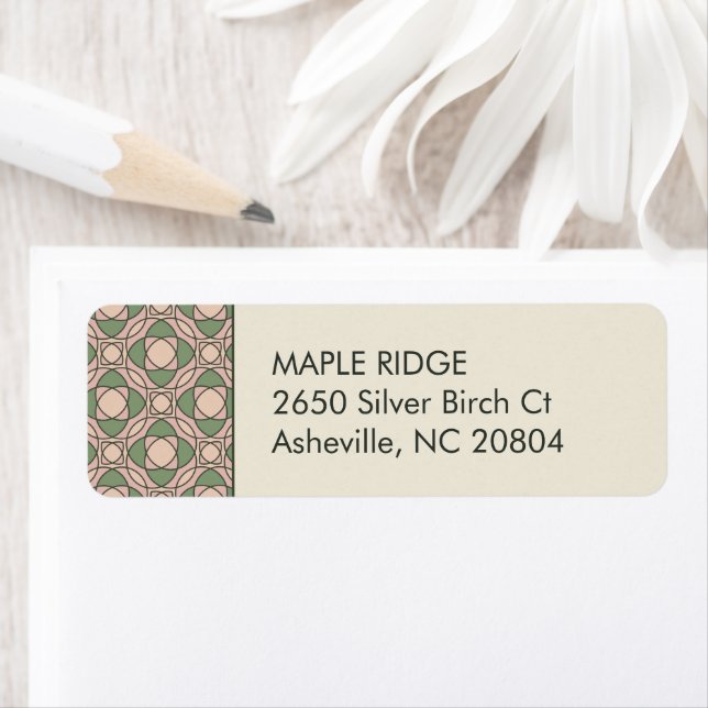 Modern Organic Botanical Return Address Label (Insitu)