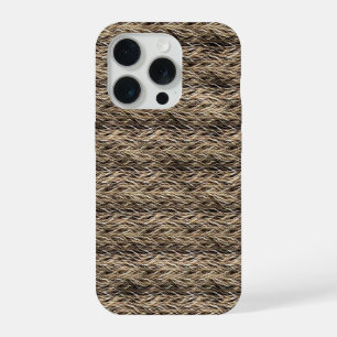 Modern organic brown abstract pattern design 1295 iPhone 15 pro case