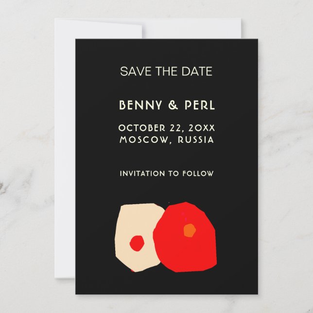 Modern organic design Flat Save The Date Card (Front)