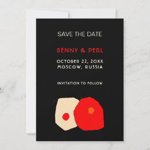 Modern organic design Flat Save The Date Card