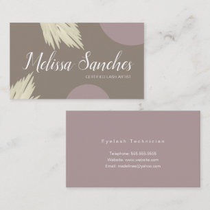 Modern Organic Pampas Shapes Natural Colours Business Card