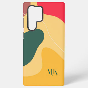 Modern organic shapes composition background samsung galaxy case