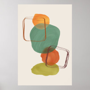 Modern Organic Shapes Contemporary Art 1 Poster