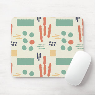 Modern Organic Shapes Mousepad   Retro Warm Seamle
