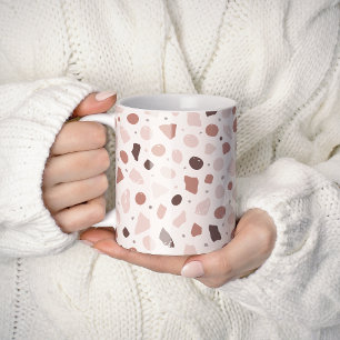 Modern Organic Terrazzo Abstract Stone Mosaic Coffee Mug
