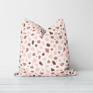 Modern Organic Terrazzo Abstract Stone Mosaic Cushion