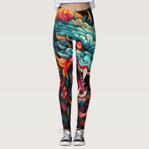 Modern Oriental Dragon Majesty Leggings