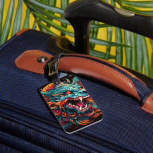 Modern Oriental Dragon Majesty Luggage Tag