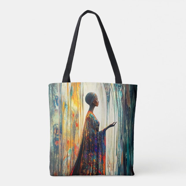 Modern Original Unique Trendy Cool Fantasy Woman Tote Bag (Back)