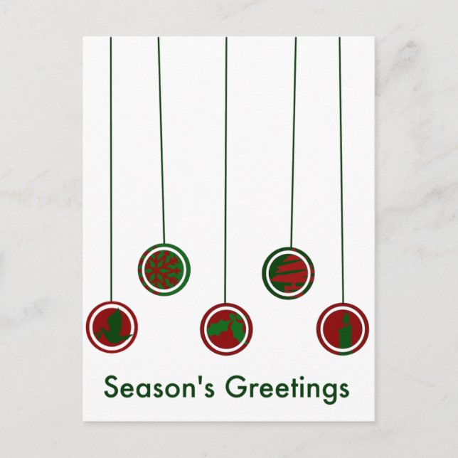 Modern Ornaments Postcard (Front)