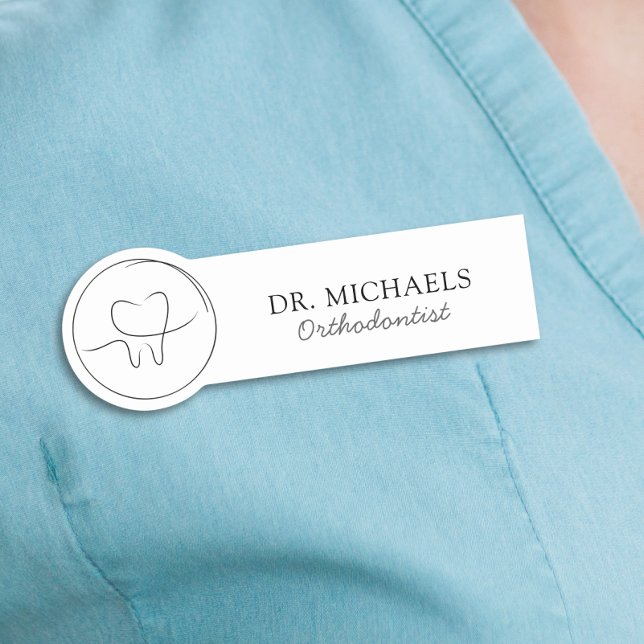 Modern Orthodontist Name Tag (Creator Uploaded)