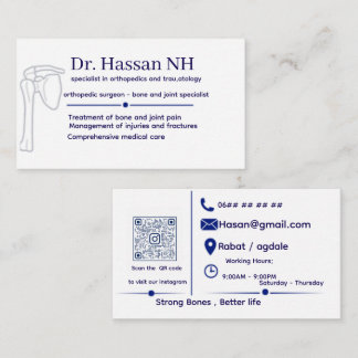 Modern Orthopaedic Doctor Business Card