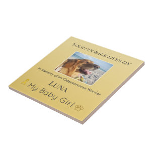 Modern Osteosarcoma Pet Tribute Tile