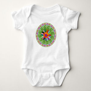 Modern Otomi Design Baby Bodysuit